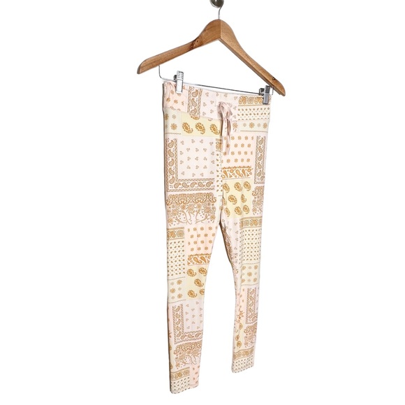 Anthropologie Womens The Upside Carmen Bandana Leggings Aztec Print Cream 8 - Picture 5 of 8